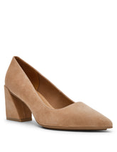 Relena Leather Pump in Sand Suede - Anne Klein Sand Suede