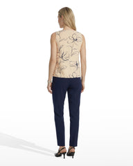 Shell Top with Tall Hem - Anne Klein NATURAL GRN MLT