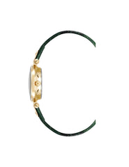 Sustainable Leather Strap Watch - Anne Klein Gold-Tone/Green