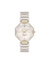 Octagonal Ceramic Diamond Dial Bracelet Watch - Anne Klein Taupe/Gold-Tone