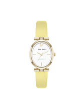 Oval Case Leather Watch - Anne Klein Yellow/Gold-Tone