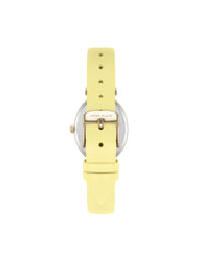 Oval Case Leather Watch - Anne Klein Yellow/Gold-Tone