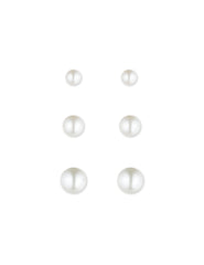 Pearl Stud Earring Set, 3 Pairs - Anne Klein