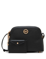 Dome Crossbody With Detachable Card Case - Anne Klein Black
