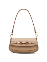Tortoise Chain Link Shoulder Bag in Truffle - Anne Klein