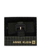 Covered Buckle Flap Wallet Gift Set, New Bordeaux - Anne Klein Black