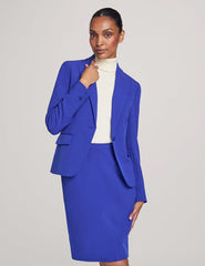 Blazer & Skirt Suit Set in Royal Sapphire - Anne Klein Royal Sapphire