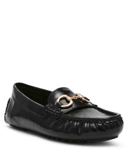 Chrystie Moccasin - Anne Klein Black Crinkle