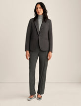 Melange Single Button Blazer - Anne Klein Zinc