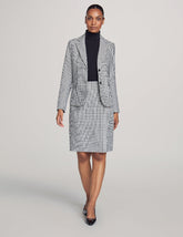 Houndstooth Skirt Suit Set, 3-Piece - Anne Klein Anne Black Combo
