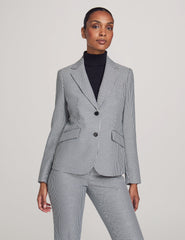 Houndstooth Skirt Suit Set, 3-Piece - Anne Klein Anne Black Combo