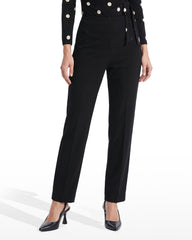 Hollywood Waist Slim Ankle Pull-On Pant - Anne Klein Anne Black