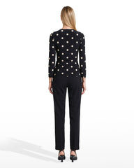 Hollywood Waist Slim Ankle Pull-On Pant - Anne Klein Anne Black