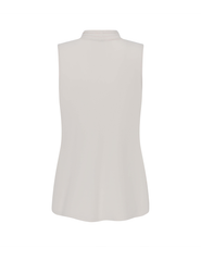Plus Size Sleeveless V-Neck Pleat Top - Anne Klein Anne White