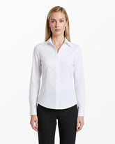 Long Sleeve Button Front Top - Anne Klein Bright White