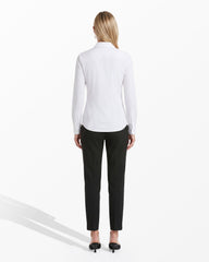 Long Sleeve Button Front Top - Anne Klein Bright White