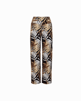 Wide-Leg Palazzo Pant with Wide Waistband in ANNE BLACK MULTI | Anne K - Anne Klein ANNE BLACK MULTI
