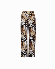 Wide-Leg Palazzo Pant with Wide Waistband in ANNE BLACK MULTI | Anne K - Anne Klein ANNE BLACK MULTI