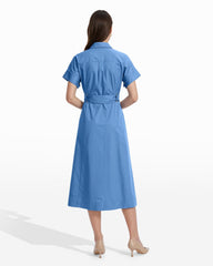 Shirt Dress with Belt Detail - Anne Klein SEAPORT