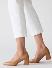 Relena Leather Pump in Nude Leather - Anne Klein Nude Leather