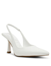 Itzy Slingback Block Heel Pump in White - Anne Klein White