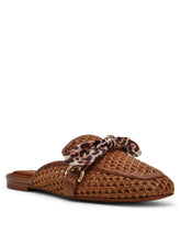 Avery Slip-On Flat Mule - Anne Klein Brown Leopard
