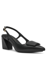 Slingback Renetta Heels - Anne Klein Black Smooth
