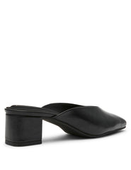 Maeus Mule Shoes - Elegant Style - Anne Klein Black Crinkle