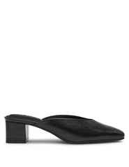 Maeus Mule Shoes - Elegant Style - Anne Klein Black Crinkle