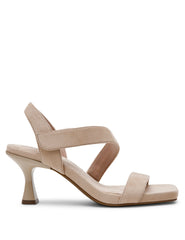 Justin Dress Sandal, 2" Kitten Heel - Anne Klein Sand Suede