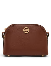 Dome Crossbody Bag with Detachable Card Case in Walnut - Anne Klein Walnut