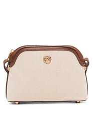 Dome Crossbody Bag with Detachable Card Case in Natural / Walnut | Ann - Anne Klein