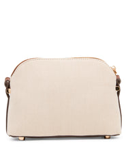 Dome Crossbody Bag with Detachable Card Case in Natural / Walnut | Ann - Anne Klein