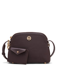 Dome Crossbody Bag with Detachable Card Case in Espresso - Anne Klein Espresso