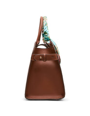 Rounded Satchel with Convertible Strap in Hazelnut / Hibiscus-Pink Mul - Anne Klein Hazelnut/Hibiscus-Pink Multi