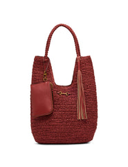 Tapered North South Tote Bag - Anne Klein Red Earth