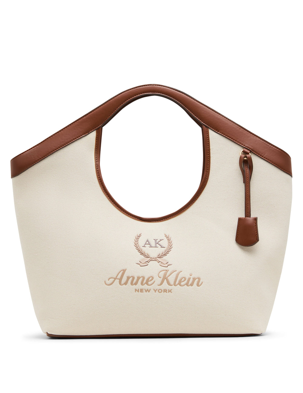 Large Canvas Tote with Detachable Strap - Anne Klein