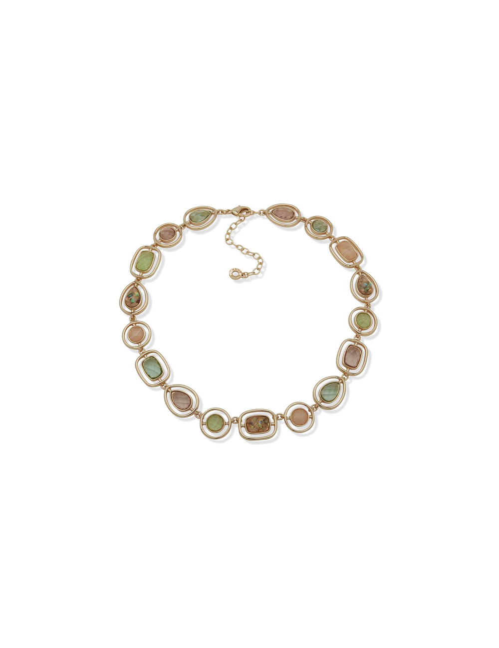 Nk 16In Multifacated Stone Clr-Gld/Grn/Pnk Multi - Anne Klein