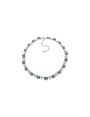 Nk 16In Emerald Cut& Bar Stn Clr-Slv/Blue/Cry - Anne Klein