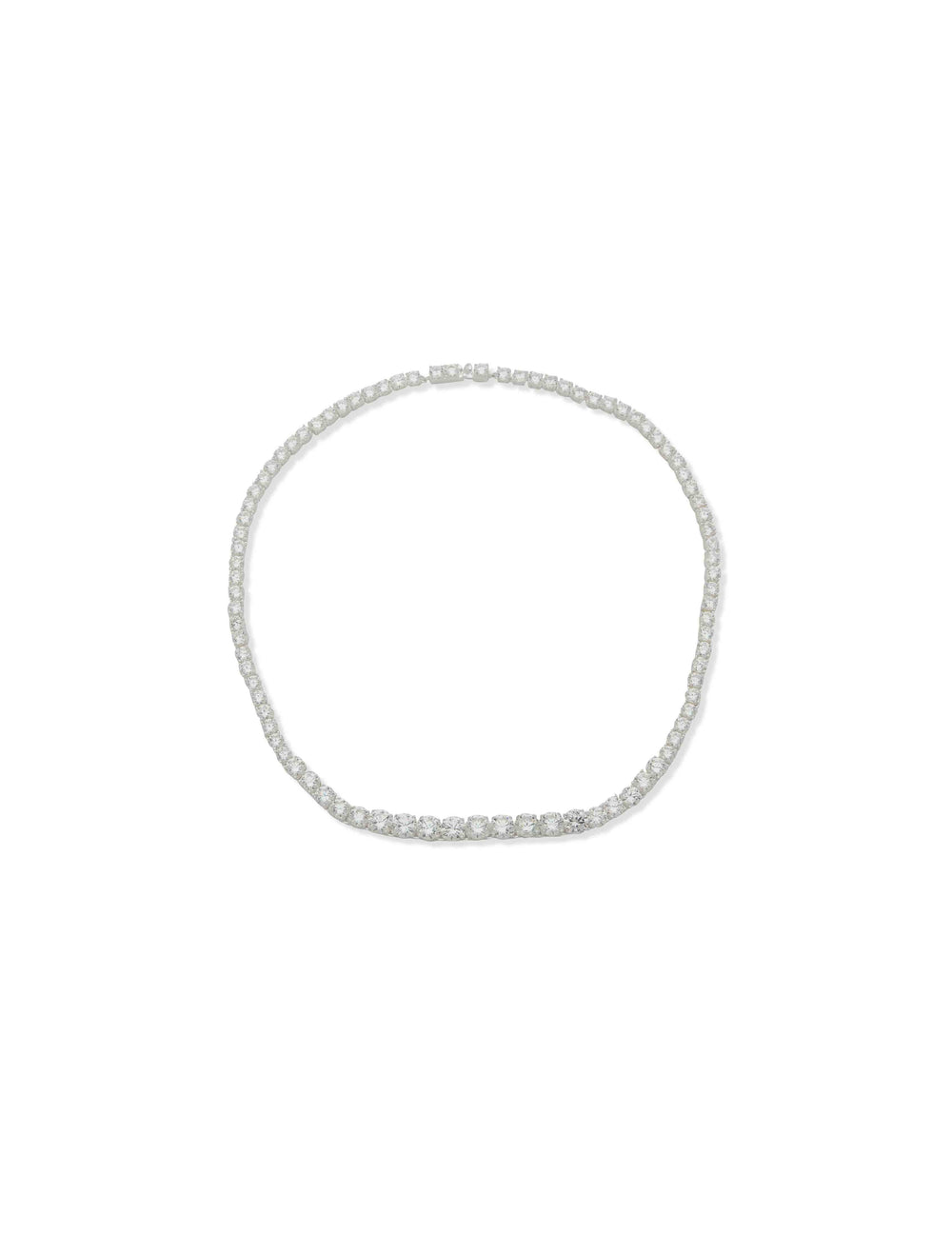 Rounded Stone Necklace - Silver - Anne Klein