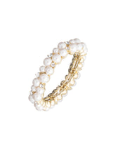 Clustered Faux Pearl Stretch Bracelet - Anne Klein