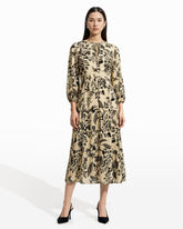 Tiered Patio Dress - Anne Klein Swan White/Anne Blk