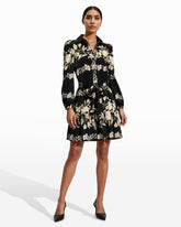 Tiered Collared Shirt Dress - Anne Klein Anne Blk/Swan White