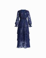 Bell Cuff Maxi Dress - Anne Klein Distant Mountain