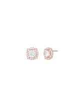 Anne Klein Cubic zirconia pave halo earrings - Anne Klein Rose Gold-Tone