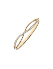 Crisscross Crystal Bangle Bracelet - Anne Klein Gold-Tone