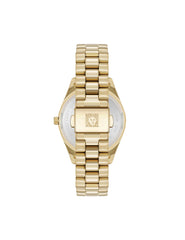 Stainless Steel Floral Dial Watch - Anne Klein Gold-Tone