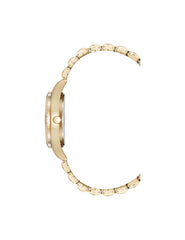 Stainless Steel Floral Dial Watch - Anne Klein Gold-Tone