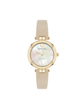 Sustainable Leather Band Watch, Mother of Pearl - Anne Klein Gold-Tone/Beige