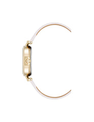 Oval Case Sustainable Leather Watch - Anne Klein Gold-Tone/Ivory
